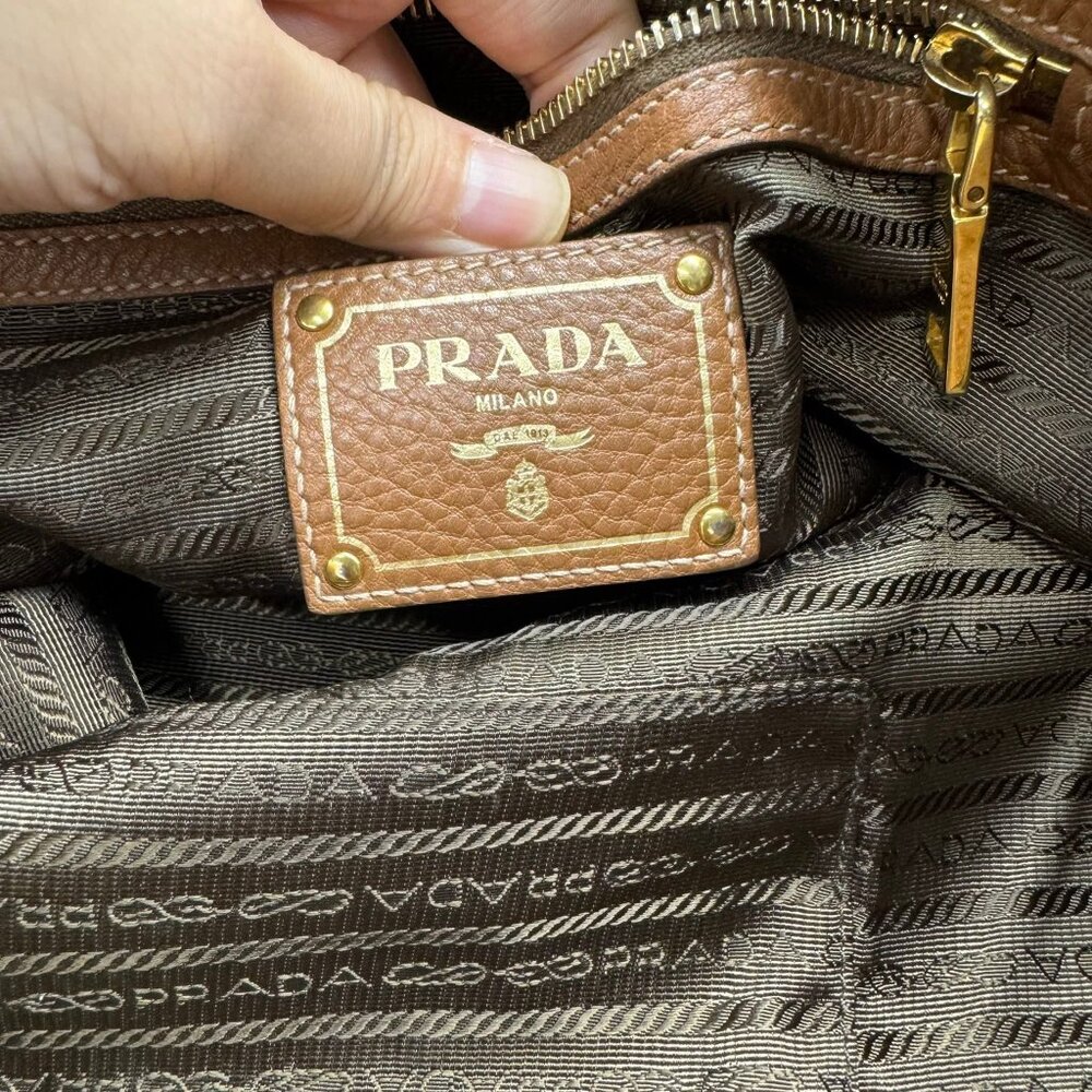 Prada Vitello Daino Leather Satchel Bag 535-071925 - Picture 16 of 16